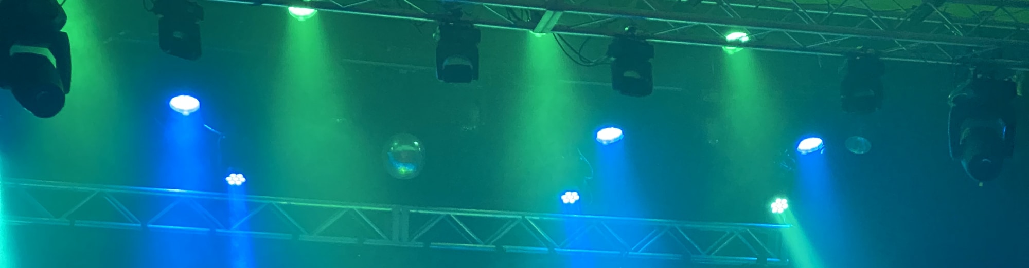 blue and green theater stage lights Honolulu